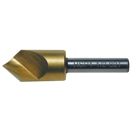 Stm 12 Dia 90Deg Single Flute TiN Coated Premium M42 Cobalt Countersink 121631